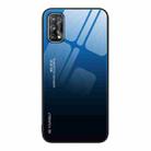 For Realme 7 Gradient Color Glass Case(Blue Black) - 1
