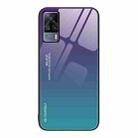 For vivo S9e Gradient Color Glass Case(Aurora Blue) - 1