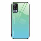 For vivo S9e Gradient Color Glass Case(Green Cyan) - 1