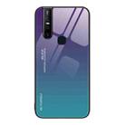 For vivo V15 Gradient Color Glass Case(Aurora Blue) - 1