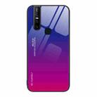 For vivo V15 Gradient Color Glass Case(Purple Red) - 1