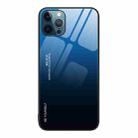 For iPhone 12 Pro Max Gradient Color Glass Case(Blue Black) - 1