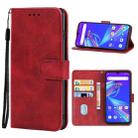 For UMIDIGI BISON X10G NFC Leather Phone Case(Red) - 1