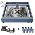 XTOOL D1 Pro-5W 高精度DIY激光雕刻机+旋转附件+垫高柱套装, Plug Type:UK Plug(Metal Gray) - 1