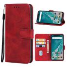 For Blackview BV9600 / BV9600 Pro Leather Phone Case(Red) - 1