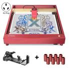 XTOOL D1 Pro-20W High Accuracy DIY Laser Engraving & Cutting Machine + Rotary Attachment + Raiser Kit, Plug Type:AU Plug(Golden Red) - 1