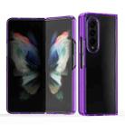 For Samsung Galaxy Z Fold4 Acrylic + TPU Transparent Protective Phone Case(Purple) - 1