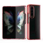 For Samsung Galaxy Z Fold4 Acrylic + TPU Transparent Protective Phone Case(Red) - 1