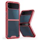 For Samsung Galaxy Z Flip3 5G Acrylic + TPU Transparent Protective Phone Case(Red) - 1