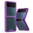 For Samsung Galaxy Z Flip4 Acrylic + TPU Transparent Protective Phone Case(Purple) - 1