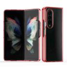 For Samsung Galaxy Z Fold3 5G Acrylic + TPU Transparent Protective Phone Case(Red) - 1
