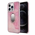 For iPhone 12 Pro Diamond Ring Holder Phone Case(Pink) - 1