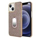 For iPhone 12 mini Diamond Ring Holder Phone Case (Gold) - 1