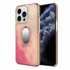 For iPhone 11 Pro Max Diamond Ring Holder Phone Case (Pink Color) - 1