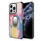 For iPhone 11 Pro Max Diamond Ring Holder Phone Case (Yellow Color) - 1