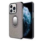 For iPhone 11 Pro Diamond Ring Holder Phone Case (Light Grey) - 1