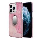 For iPhone 11 Pro Diamond Ring Holder Phone Case (Pink) - 1