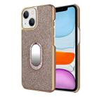 For iPhone 11 Diamond Ring Holder Phone Case (Gold) - 1