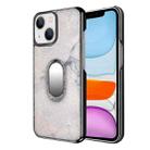 For iPhone 11 Diamond Ring Holder Phone Case (Silver Color) - 1