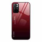 For Xiaomi Redmi Note 11 5G/Poco M4 Pro Gradient Color Glass Case(Red Black) - 1