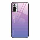 For Xiaomi Redmi Note 10 Pro 4G Global Gradient Color Glass Case(Pink Purple) - 1