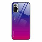 For Xiaomi Redmi Note 10 Pro 4G Global Gradient Color Glass Case(Purple Red) - 1