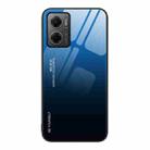 For Xiaomi Redmi Note 11E Gradient Color Glass Case(Blue Black) - 1