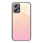 For Xiaomi Redmi Note 11T Pro Gradient Color Glass Case(Yellow Pink) - 1