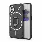 For Nothing Phone 1 PC + TPU Shockproof Protective Phone Case with Magnetic Ring Holder(Black) - 1