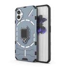 For Nothing Phone 1 PC + TPU Shockproof Protective Phone Case with Magnetic Ring Holder(Navy Blue) - 1