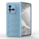 For vivo iQOO 10 5G Magic Shield TPU + Flannel Phone Case(Light Blue) - 1