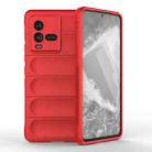 For vivo iQOO 10 5G Magic Shield TPU + Flannel Phone Case(Red) - 1
