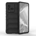 For vivo iQOO 10 5G Magic Shield TPU + Flannel Phone Case(Black) - 1