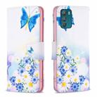 For Motorola Moto G42 4G Colored Drawing Pattern Leather Phone Case(Butterfly Love) - 1