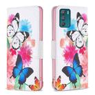 For Motorola Moto G42 4G Colored Drawing Pattern Leather Phone Case(Butterflies) - 1