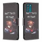 For Motorola Moto G42 4G Colored Drawing Pattern Leather Phone Case(Bear) - 1