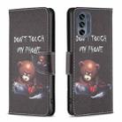 For Motorola Moto G62 Colored Drawing Pattern Leather Phone Case(Bear) - 1