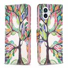 For Nothing Phone 1 Colored Drawing Pattern Leather Phone Case(Tree Life) - 1