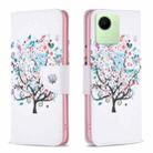 For Realme C30 Colored Drawing Pattern Leather Phone Case(Tree) - 1