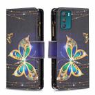 For Motorola Moto G42 4G Colored Drawing Pattern Zipper Leather Phone Case(Big Butterfly) - 1