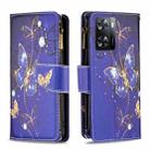 For OPPO A57 4G Colored Drawing Pattern Zipper Leather Phone Case(Purple Butterfly) - 1