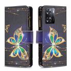 For OPPO A57 4G Colored Drawing Pattern Zipper Leather Phone Case(Big Butterfly) - 1