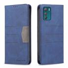 For Motorola Moto G42 4G Magnetic Splicing Leather Phone Case(Blue) - 1