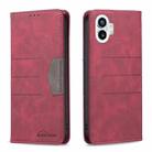 For Nothing Phone 1 Magnetic Splicing Leather Phone Case(Red) - 1