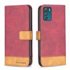 For Motorola Moto G42 4G BF11 Color Matching Skin Feel Leather Phone Case(Red) - 1