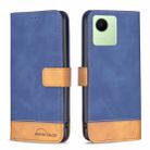 For Realme C30 BF11 Color Matching Skin Feel Leather Phone Case(Blue) - 1