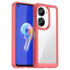 For Asus ZenFone 9 Colorful Series Acrylic + TPU Phone Case(Red) - 1