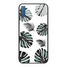 For Samsung Galaxy A7 2018 Colorful Painted Glass Phone Case(Banana Leaf) - 1