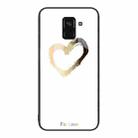 For Samsung Galaxy A8+ 2018 Colorful Painted Glass Phone Case(Golden Love) - 1