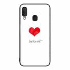 For Samsung Galaxy A20e Colorful Painted Glass Phone Case(Red Heart) - 1